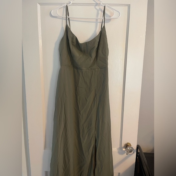 BIRDY GREY Amy Dress in Chiffon Moss Green XS NWT - Picture 4 of 5